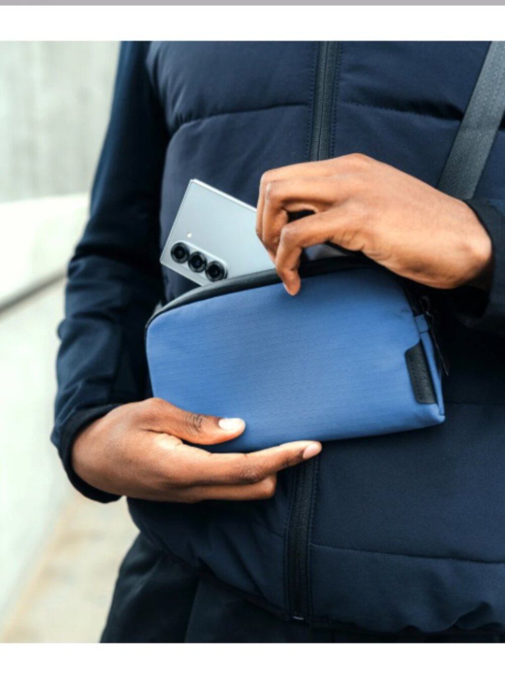 Alpaka Flight Pouch Pro Navy Travel CrossBody ID Passport Wallet